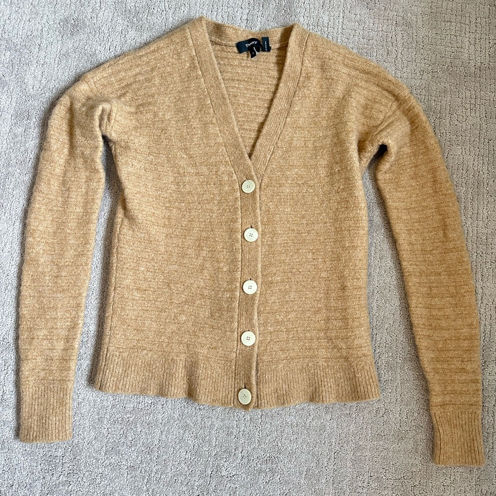 Theory V Neck Paramour Wool Cardigan